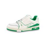 1A9JG9 Louis Vuitton Trainer (Green White 01)