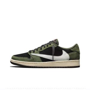A-003 Travis Scott x Air Jordan 1 Retro Low (Green Black and White)