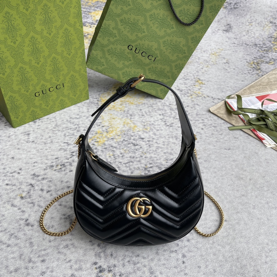 Gucci Marmont Half-Moon-Shaped Mini Bag 699514 - available at shoes886.com