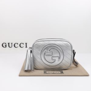 Gucci Blondie Small Shoulder Bag Silver 742360