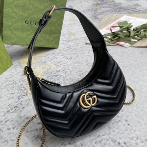 Gucci Marmont Half-Moon-Shaped Mini Bag 699514