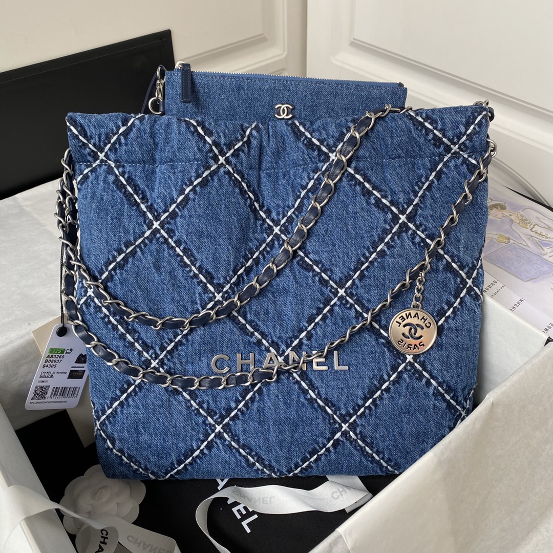 Chanel Handbag 22 Bag Cowboy AS3260 – available at shoes886.com
