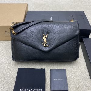 Saint Laurent Calypso Large In Grained Lambskin 777399