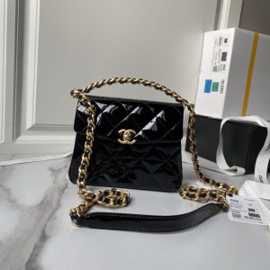 Chanel 24s Handbag Patent Leather As4472