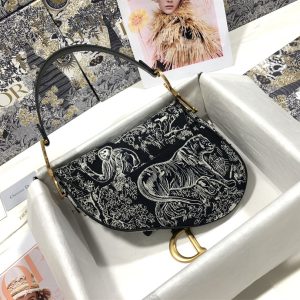Dior Oblique Saddle Bag with Strap M0455
