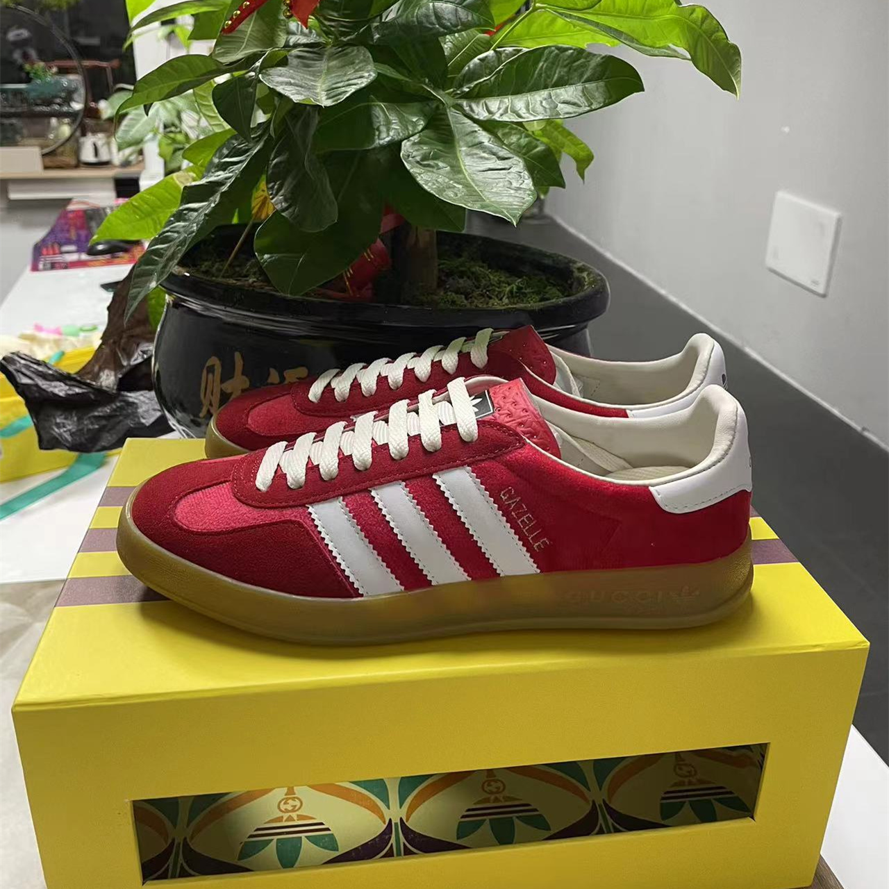 Adidas x Gucci Gazelle Red product image at shoes886.com