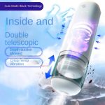Telescopic sucking airplane cup for male masturbation