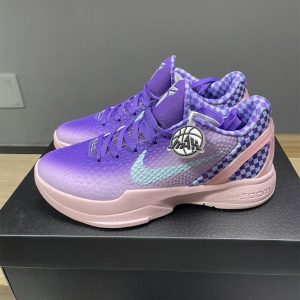 A-001 Nike Kobe 6 Protro Purple Checkerboard